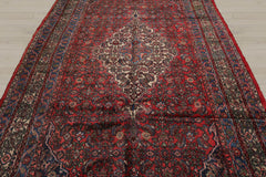 7x11 Red, Ivory, Blue Color Hand Knotted Tabriz 100% Wool Traditional Oriental Rug