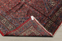 7x11 Red, Ivory, Blue Color Hand Knotted Tabriz 100% Wool Traditional Oriental Rug