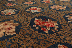 8x10 Blue, Brown, Beige Color Hand Knotted 100% Wool Transitional Oriental Rug