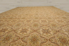 10x14 Tan, Gray, Beige Color Hand Knotted Peshawar 100% Wool Traditional Oriental Rug