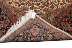 Knotted Rug Ivory Black Hand Knotted 8'x10' Pak Persian Tabriz Traditional 100% Wool Oriental Area Rug