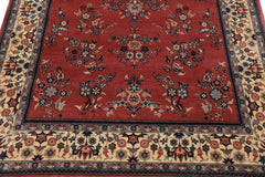 4x6 Rose, Ivory, Aqua Color Hand Knotted Pak Persian New Zealand Wool Traditional Oriental Rug
