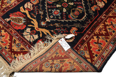 4x6 Navy, Gold, Burgundy Color Hand Knotted Turkish Oushak Wool Oriental Rug