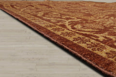 6x9 Brown, Tan, Gold Color Hand Knotted 100% Wool Traditional Oriental Rug