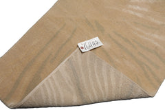 Knotted Rug Beige Gray Hand Knotted 2'x3' Tibetan Modern Contemporary Wool and Silk Oriental Area Rug