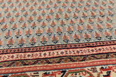 4x6 Slate, Ivory, Rose Color Hand Knotted Wool Traditional Oriental Rug