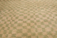 Knotted Rug Beige Sage Hand Knotted 4'x6' Michaelian and Kohlberg Modern Contemporary Tibetan 100% Wool Oriental Area Rug