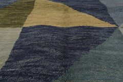 Knotted Rug Blue Green Hand Knotted 3'x5' Michaelian and Kohlberg Traditional Tibetan 100% Wool Oriental Area Rug