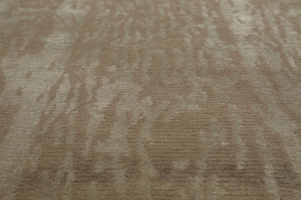 2x3 Tone on Tone Gray, , Color Hand Knotted Wool & Silk Modern Oriental Rug