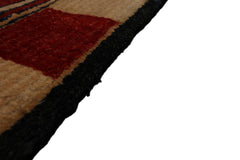 Knotted Rug Red Green Hand Knotted Runner Michaelian and Kohlberg Modern Contemporary Tibetan 100% Wool Oriental Area Rug