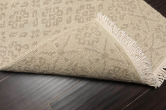 2x3 Tone on Tone Beige, , Color Hand Knotted Soumak 100% Wool Transitional Oriental Rug