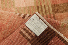 Knotted Rug Rose Beige Hand Knotted 4'x6' Michaelian and Kohlberg Modern Contemporary Tibetan 100% Wool Oriental Area Rug