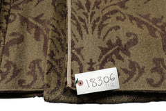 Knotted Rug Moss Graphite Hand Knotted 9'x12' Mark Phillips Damask Contemporary Tibetan 100% Wool Oriental Area Rug