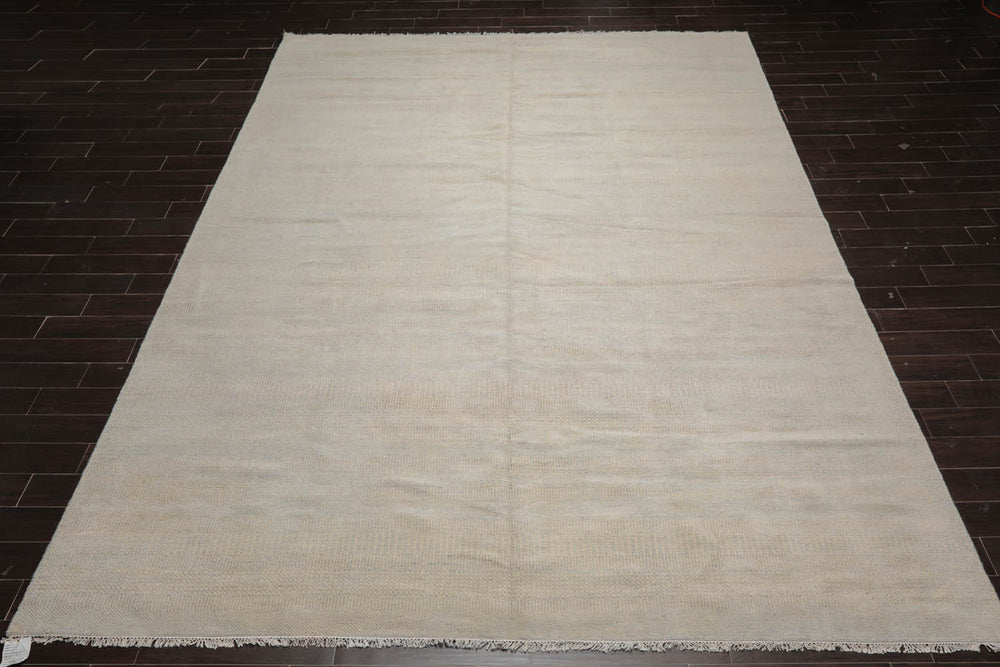 10x14 Beige, Gray, Color Hand Knotted 100% Wool Modern Oriental Rug