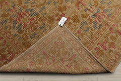 Palace Beige, Blue, Rose Color Hand Knotted 100% Wool Transitional Oriental Rug