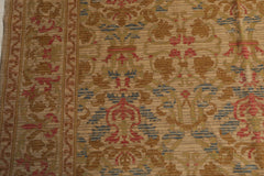 Palace Beige, Blue, Rose Color Hand Knotted 100% Wool Transitional Oriental Rug