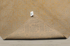 9x12 Gray, Light Gold, Color Hand Knotted 100% Wool Contemporary Oriental Rug