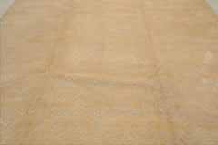9x12 Gray, Light Gold, Color Hand Knotted 100% Wool Contemporary Oriental Rug
