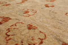 12x18 Warm Beige, Caramel, Gray Color Hand Knotted 100% Wool Traditional Oriental Rug