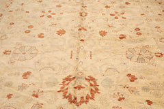 12x18 Warm Beige, Caramel, Gray Color Hand Knotted 100% Wool Traditional Oriental Rug