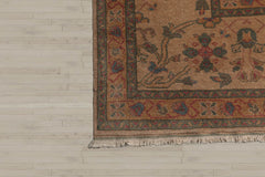 12x18 Tan, Beige, Teal Color Hand Knotted 100% Wool Traditional Oriental Rug