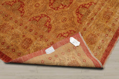 10x14 Gold, Mustard, Sage Color Hand Knotted Oushak 100% Wool Traditional Oriental Rug