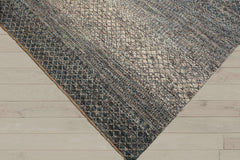 8x10 Ivory, Blue, Aqua Color Hand Knotted 100% Wool Modern Oriental Rug