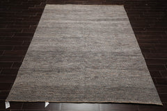 8x10 Ivory, Gray, Brown Color Hand Knotted 100% Wool Modern Oriental Rug