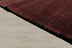 9x12 Chocolate, Aubergine, Graphite Color Hand Knotted Wool & Silk Transitional Oriental Rug