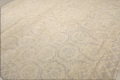 10x14 Gray, Beige, Slate Color Hand Knotted Oushak 100% Wool Transitional Oriental Rug
