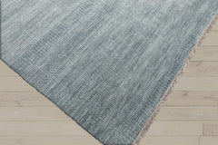 Multi Size Gray Blue White Color Hand Knotted Wool & Silk Modern Oriental Rug
