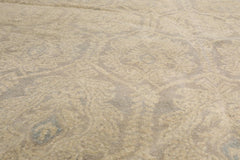 10x14 Gray, Beige, Slate Color Hand Knotted Oushak 100% Wool Transitional Oriental Rug