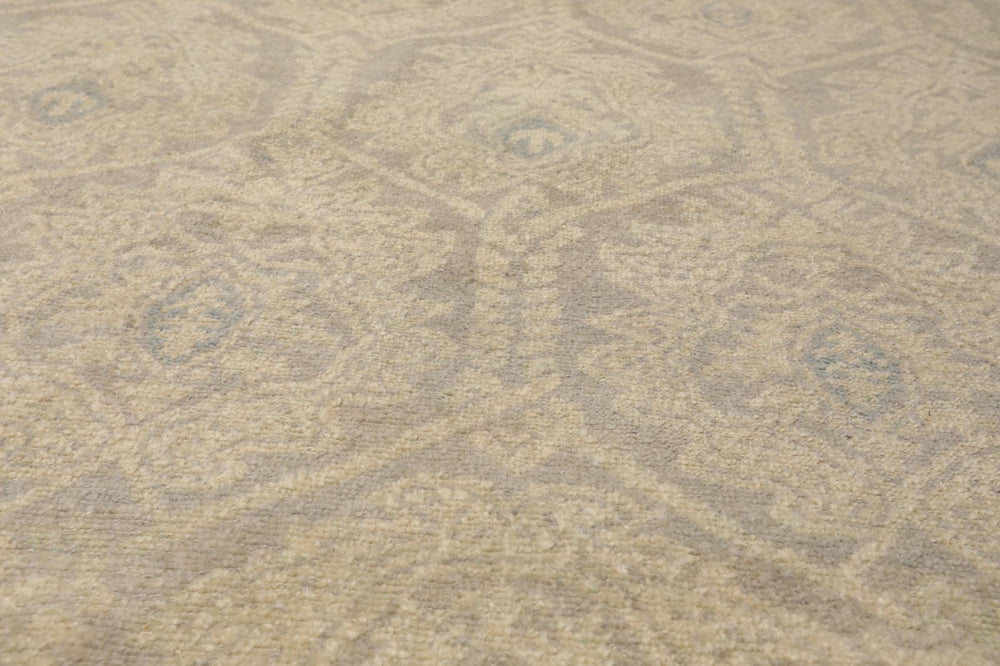 10x14 Gray, Beige, Slate Color Hand Knotted Oushak 100% Wool Transitional Oriental Rug