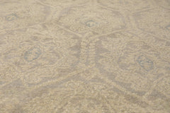 10x14 Gray, Beige, Slate Color Hand Knotted Oushak 100% Wool Transitional Oriental Rug