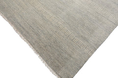 Knotted Rug Beige Gray Hand Knotted Multi Size Wool and Silk Grass Modern Rugs