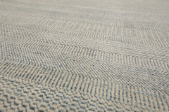 Knotted Rug Beige Gray Hand Knotted Multi Size Wool and Silk Grass Modern Rugs