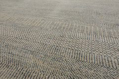 Knotted Rug Beige Gray Hand Knotted Multi Size Wool and Silk Grass Modern Rugs