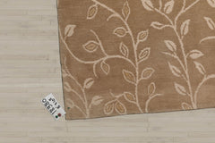 8x10 Tone on Tone Beige, , Color Hand Knotted 100% Wool Transitional Oriental Rug