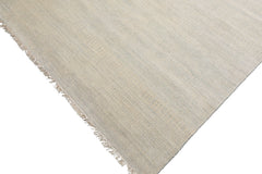 Knotted Rug Beige Gray Hand Knotted Multi Size Wool and Silk Modern Rugs