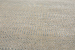 Knotted Rug Beige Gray Hand Knotted Multi Size Wool and Silk Modern Rugs