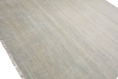 Knotted Rug Beige Gray Hand Knotted Multi Size Wool and Silk Grass Modern Rugs