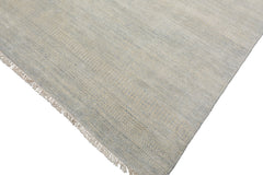 Knotted Rug Beige Gray Hand Knotted Multi Size Wool and Silk Grass Modern Rugs