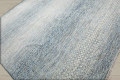 9x12 Beige, Gray, Blue Color Hand Knotted 100% Wool Modern Oriental Rug