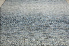 9x12 Beige, Gray, Blue Color Hand Knotted 100% Wool Modern Oriental Rug