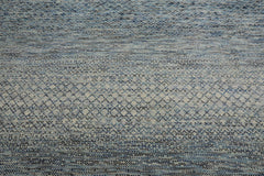 9x12 Beige, Gray, Blue Color Hand Knotted 100% Wool Modern Oriental Rug