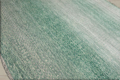 9x12 Green, Beige, Gray Color Hand Knotted 100% Wool Modern Oriental Rug