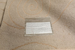 8x10 Beige, Gold, Color Hand Knotted Wool & Silk Modern Oriental Rug