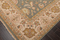 8x10 Slate, Beige, Taupe Color Hand Knotted Kashan 100% Wool Traditional Oriental Rug
