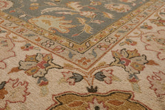 8x10 Slate, Beige, Taupe Color Hand Knotted Kashan 100% Wool Traditional Oriental Rug