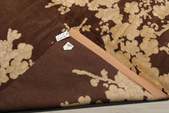 10x14 Brown, Beige, Light Gold Color Hand Knotted Tibetan Wool & Silk Modern Oriental Rug